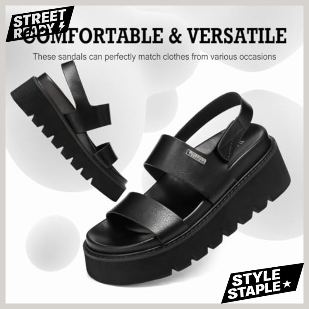 Platform Sandals With Back Strap Arch Support Sum… - image 4